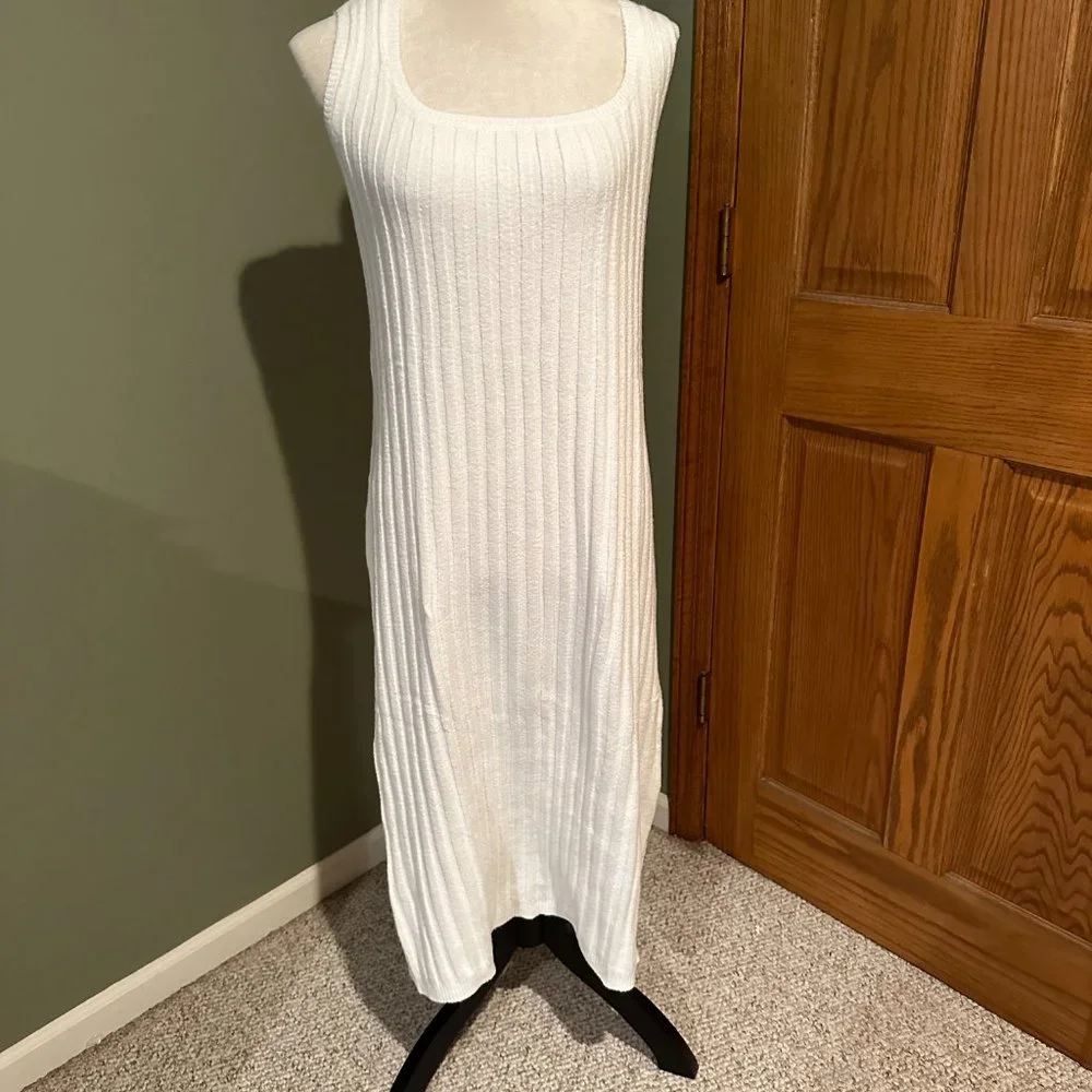 SONOMA X LAUREN IVORY RIB SWEATER DRESS SIZE 1X #503 - Picture 2 of 3